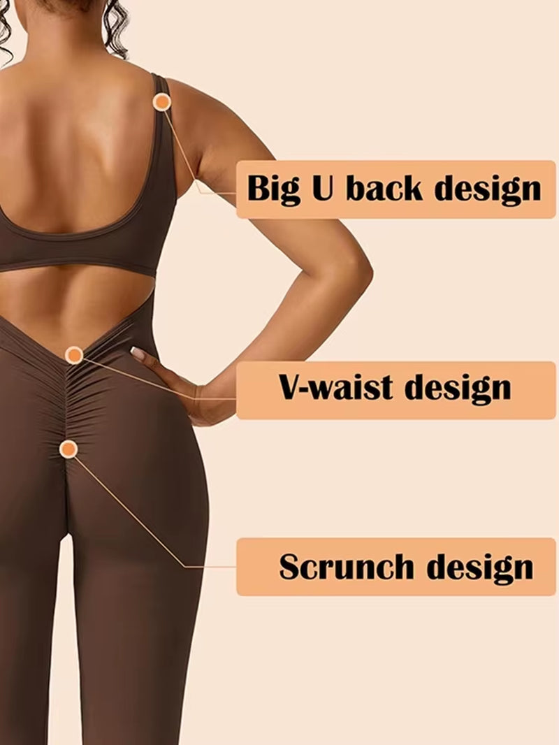 Elevate Your Summer Style with the 2025 Women's Slim Fit Backless Bodysuit – Perfect for Yoga and Sports!